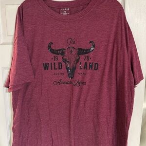 SHEIN Maroon T-Shirt